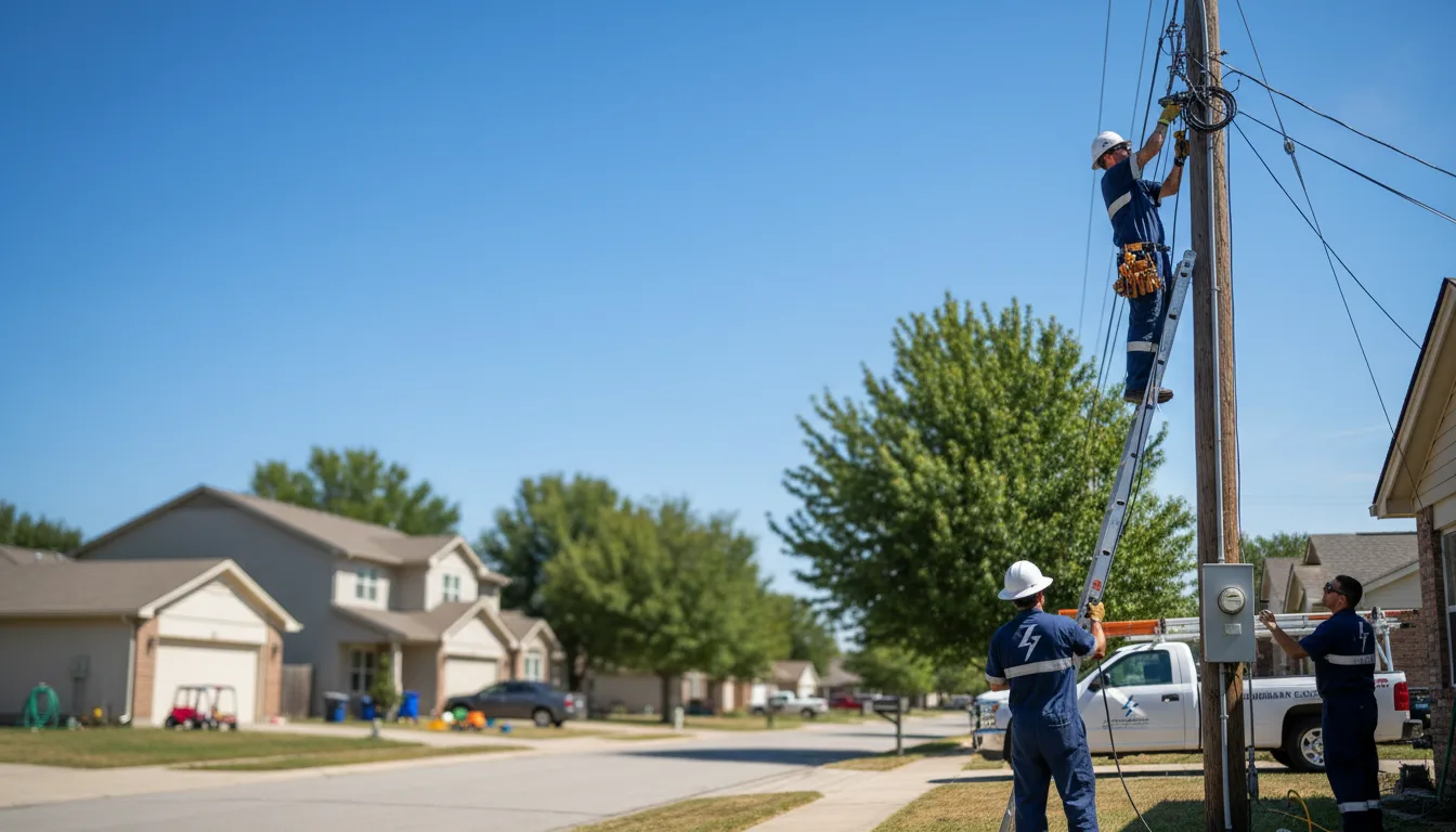 Residential electrician providing installation services in New London, WI